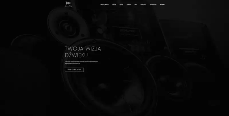Sound Pro - projekt strony internetowej