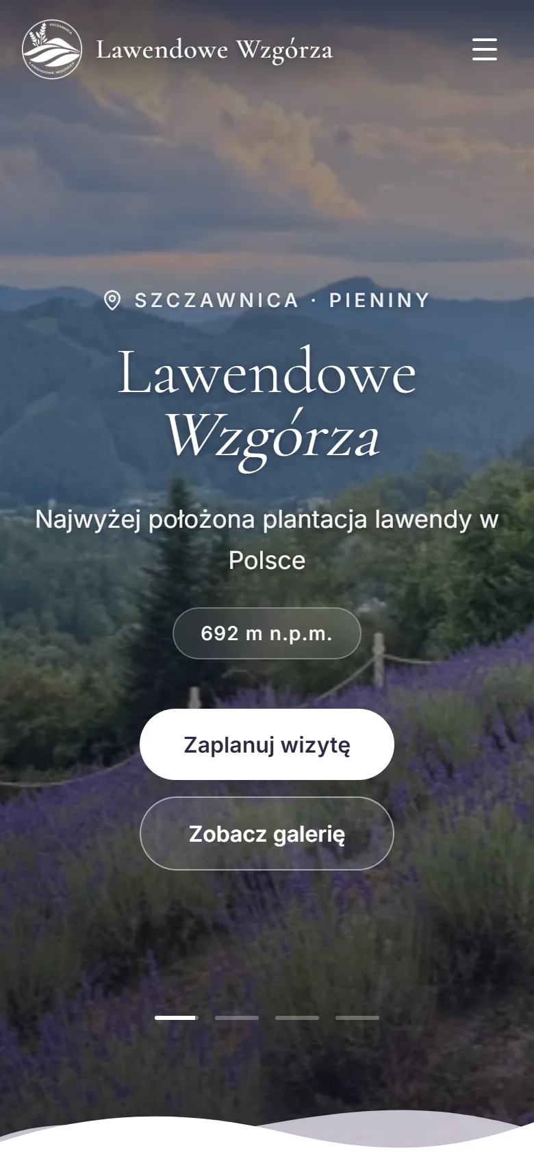 Lawendowe Wzgórza - widok mobilny