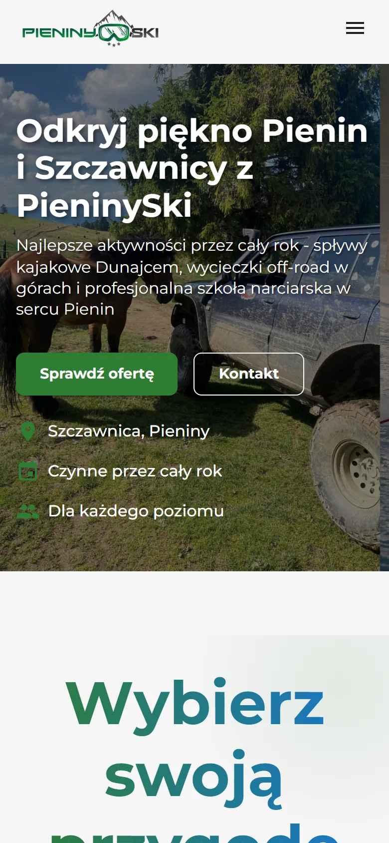 Pieniny Ski - widok mobilny