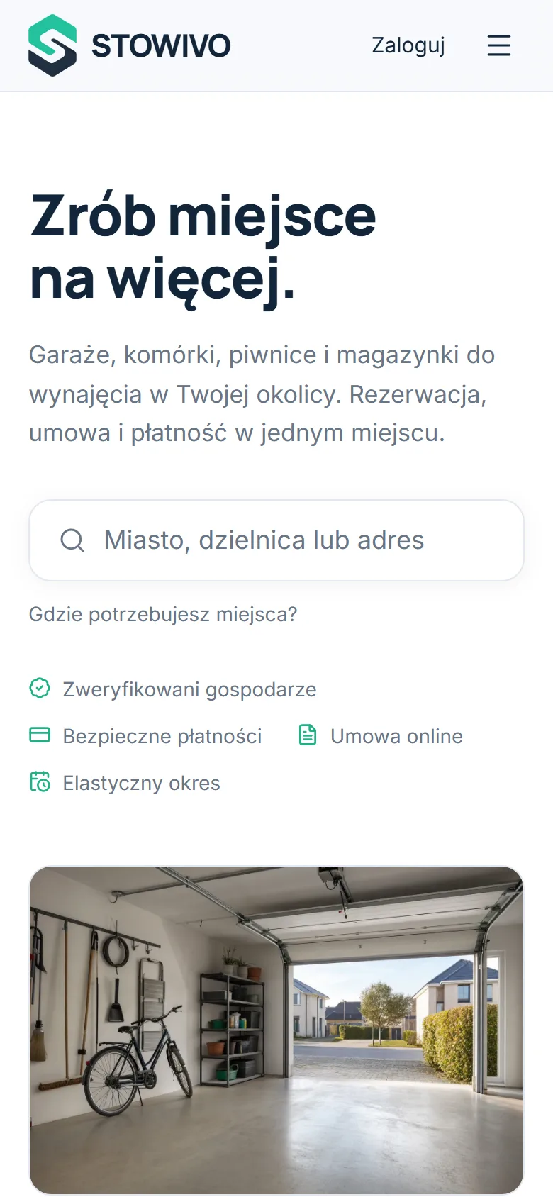 Stowivo - widok mobilny