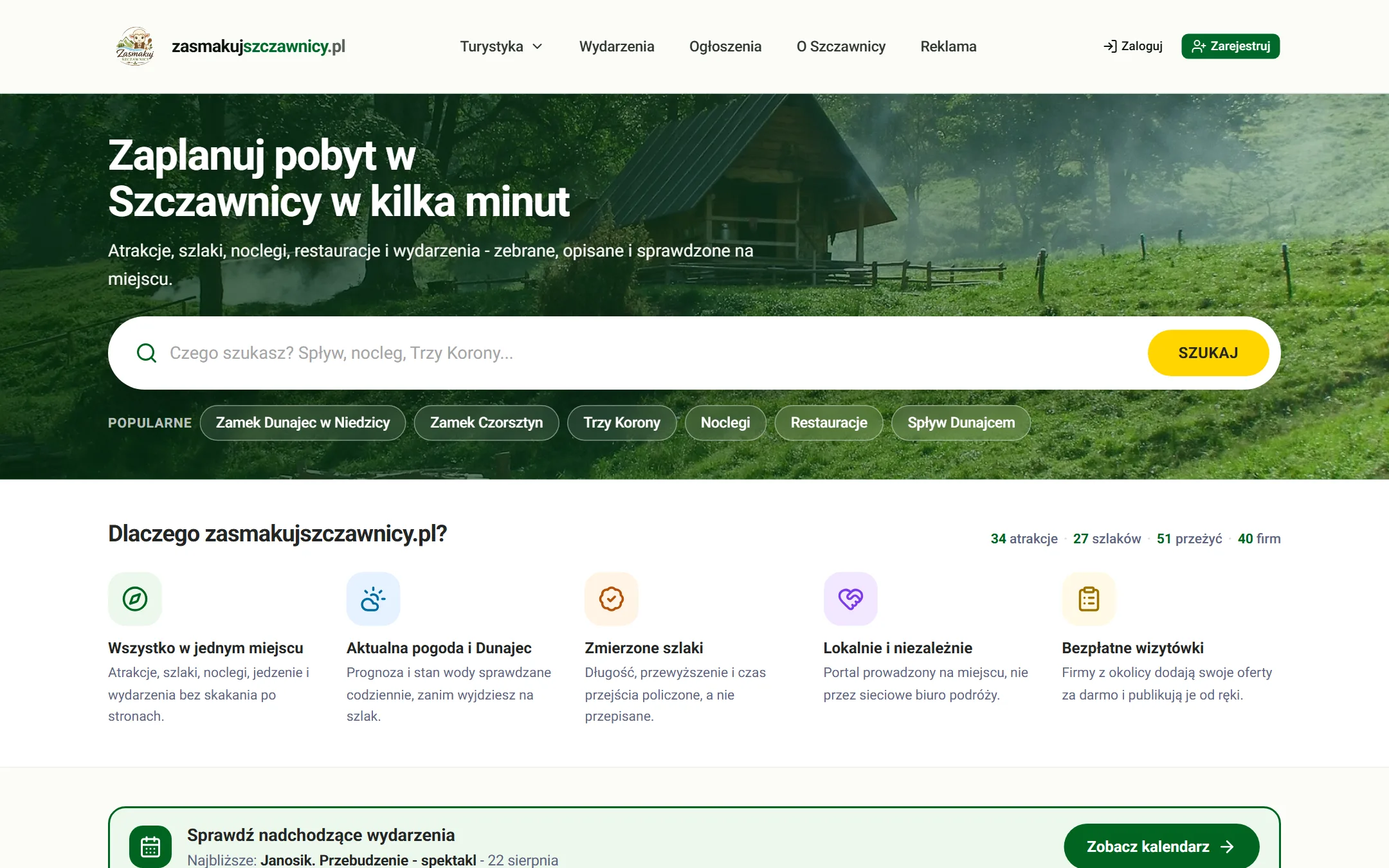 zasmakujszczawnicy.pl - widok strony