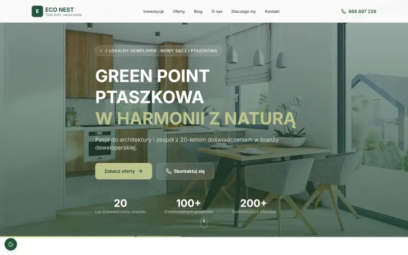 Eco-Nest - projekt strony internetowej