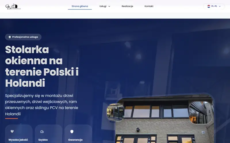 GBBouwservice - projekt strony internetowej