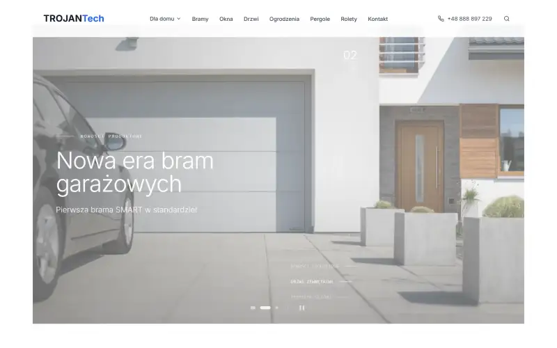 TrojanTech - projekt strony internetowej